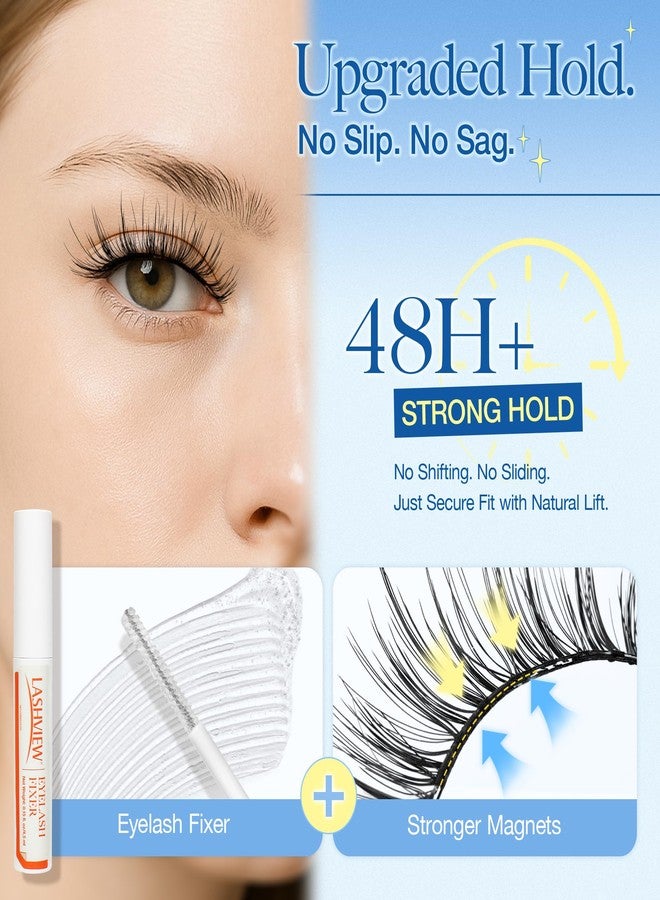 LASHVIEW Magnetic Eyelashes with Applicator Upgrade Soft Magnetic Eyelashes Natural Look Reusable No Glue or Eyeliner Needed Easy to Wear and Remove (RC01) - Image 5